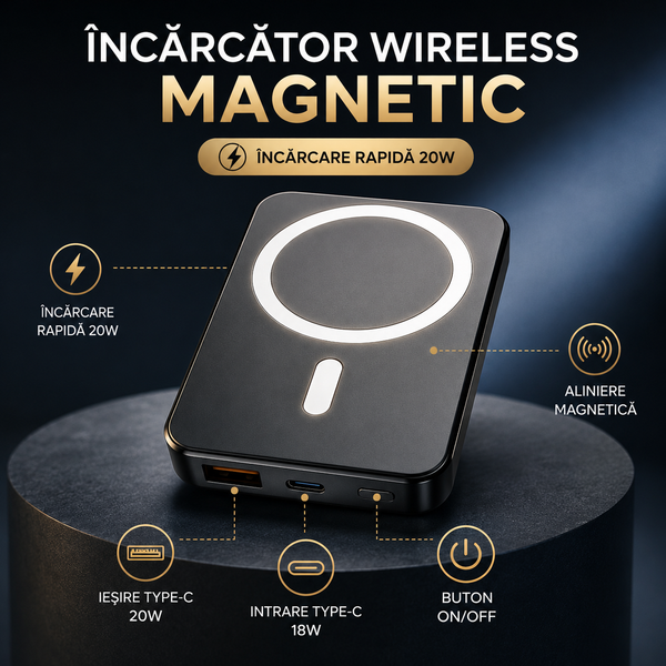 ChargeMag Pro Power Bank Portabil