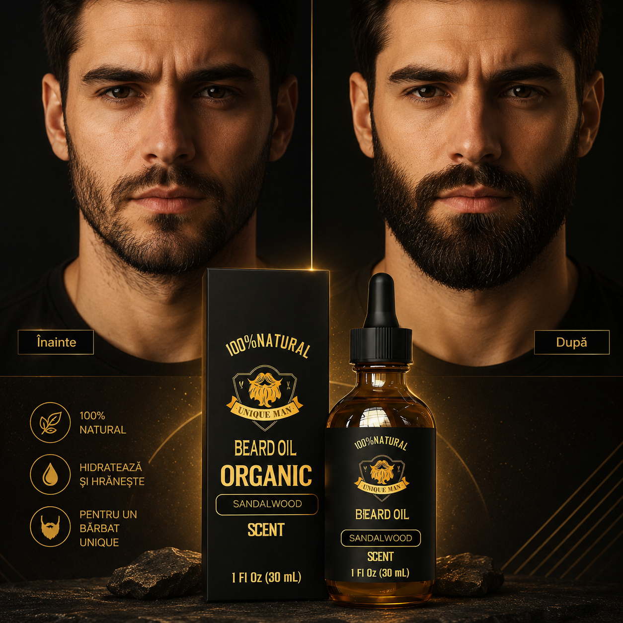 Ulei Creștere Barba Scent Natural